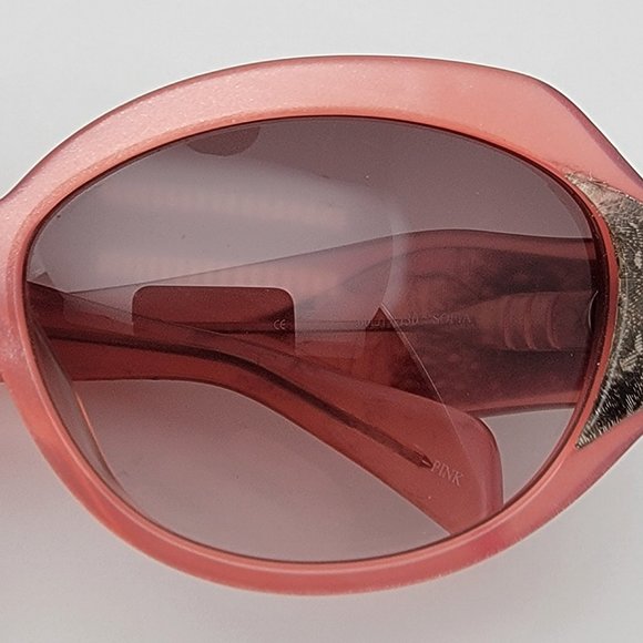 Sama Badgley Mischka Sofia Crystal Pink Gold Frame Grey Gradient Lens Sunglasses main image 5